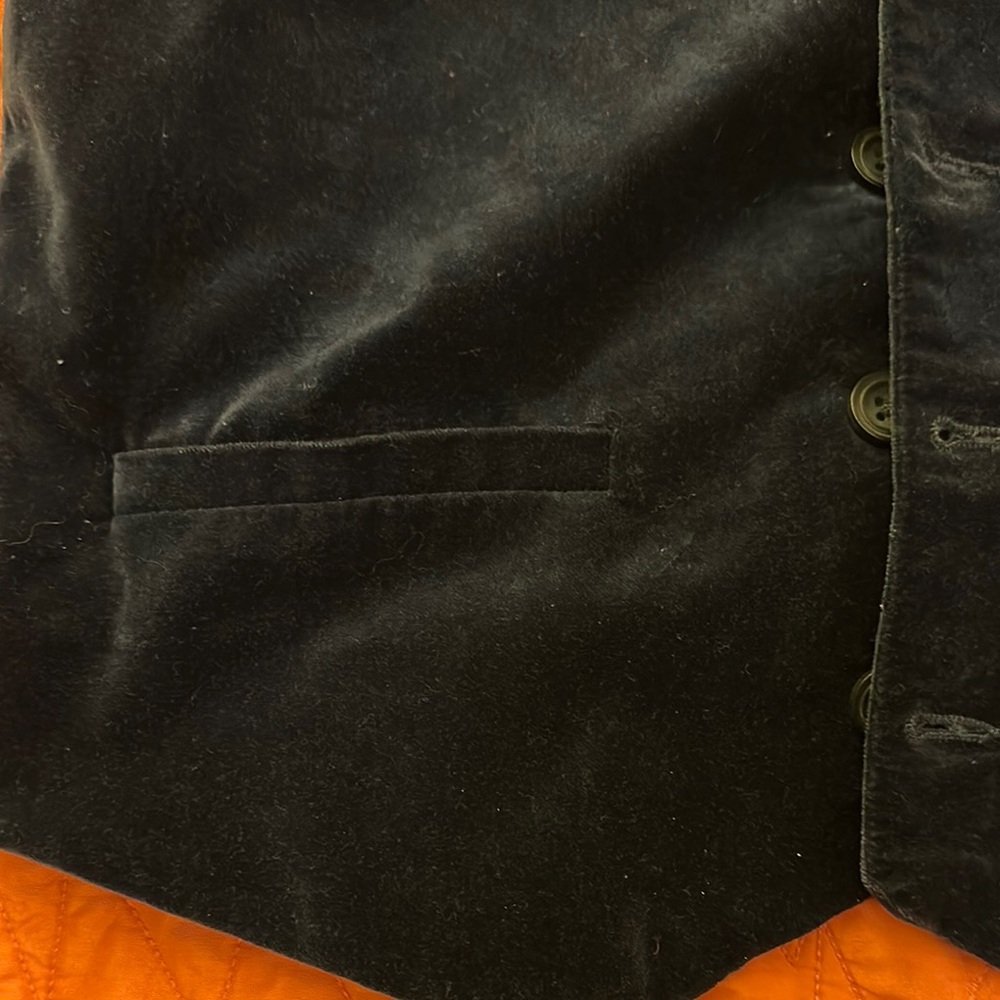 Navy Velvet Vest - Picture 3 of 4